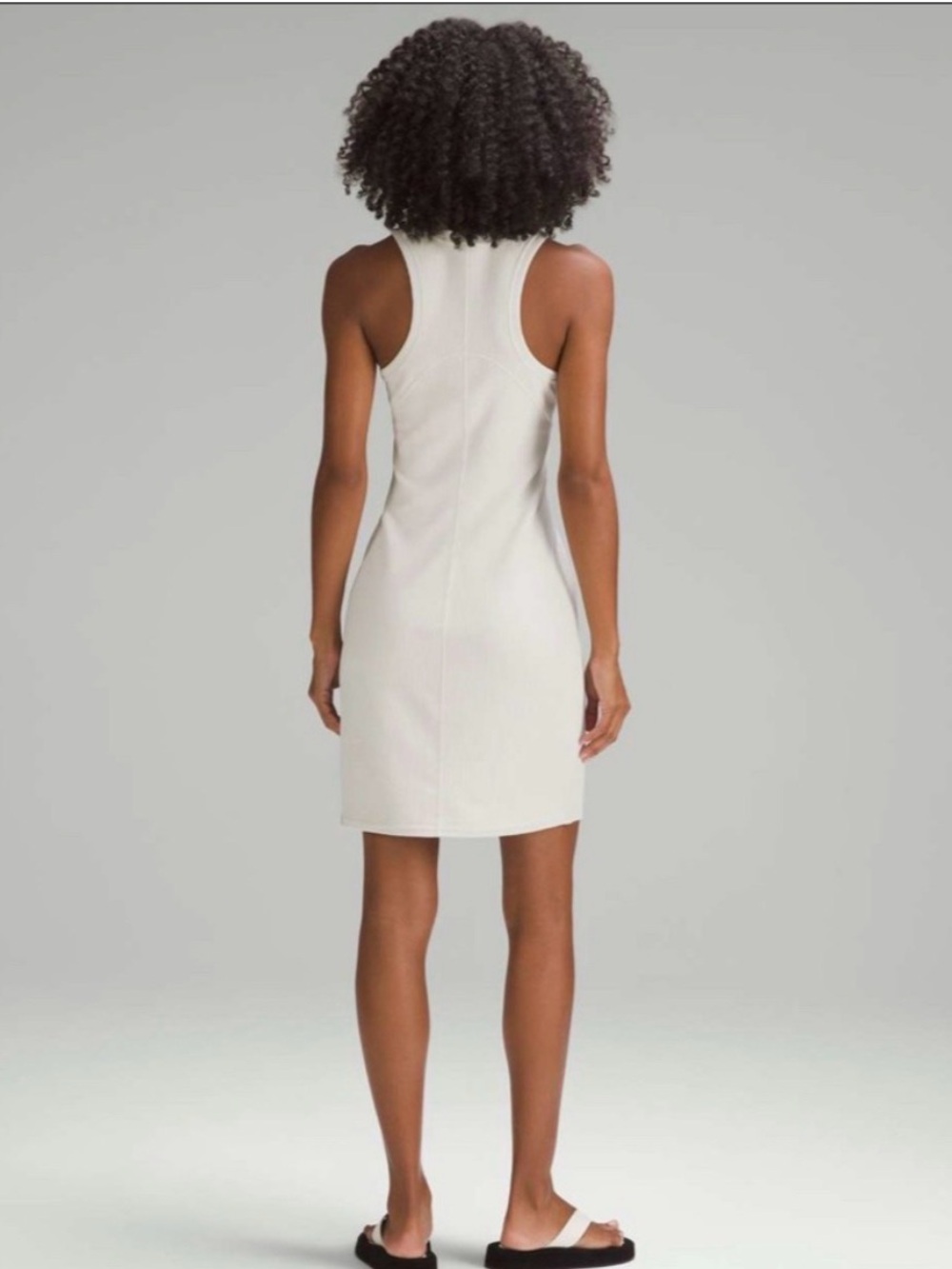 ribbed softstreme slim fit tank dress 
Bone colour - Picture 2 of 4